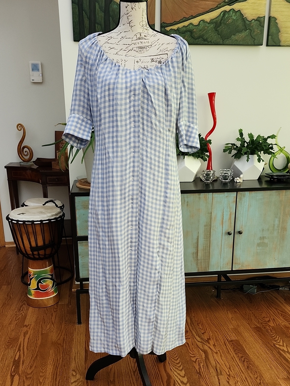 ALTUZARRA Giselda Gingham Midi Dress - NWT